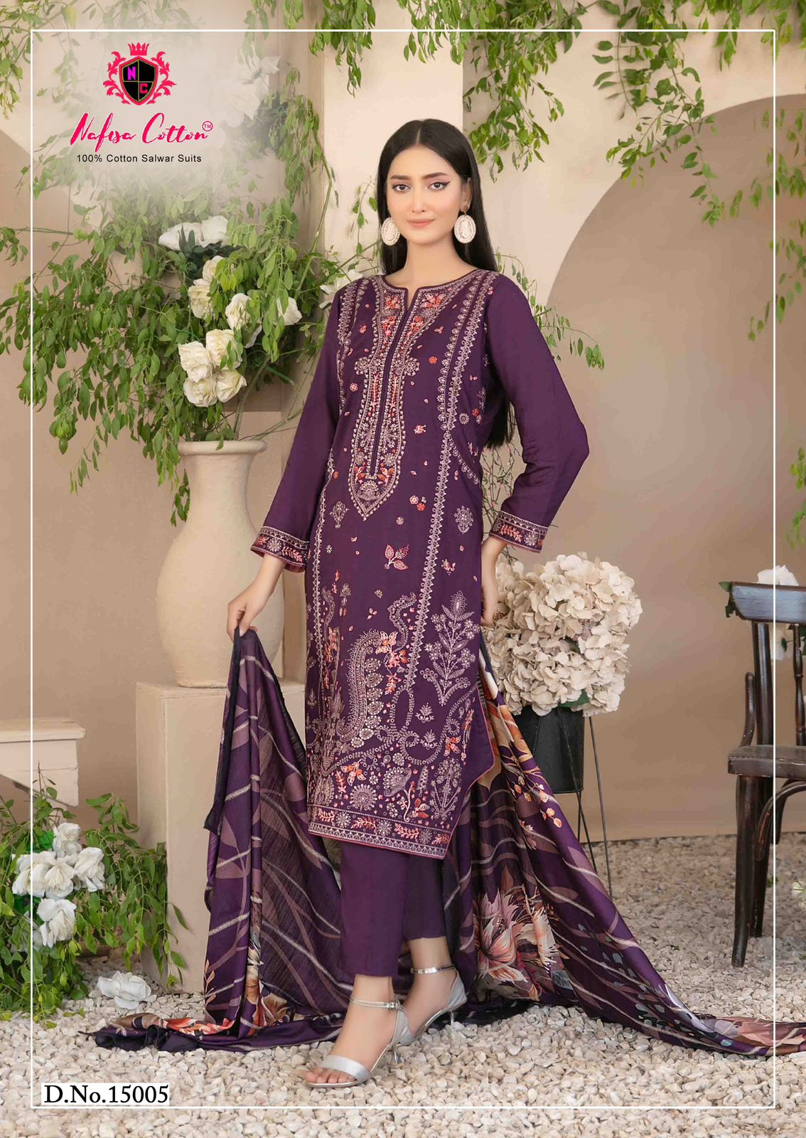 Nafisa Sahil Vol 15 Karachi Pure Cotton Dress Material Wholesale In India